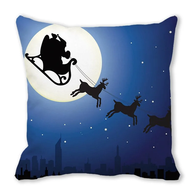 Creative Christmas Elk Series Printed Pillowcase