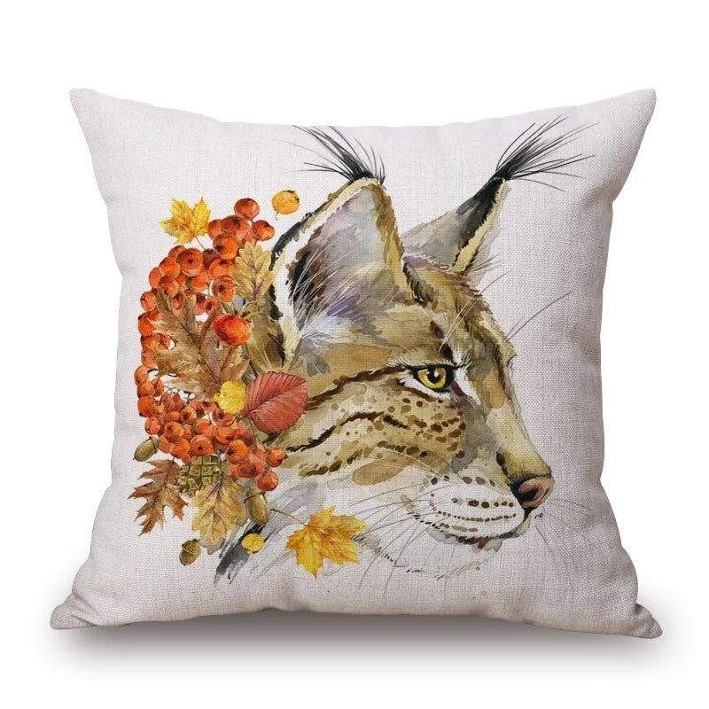 Creative Printed Linen Sunflower Pillowcase