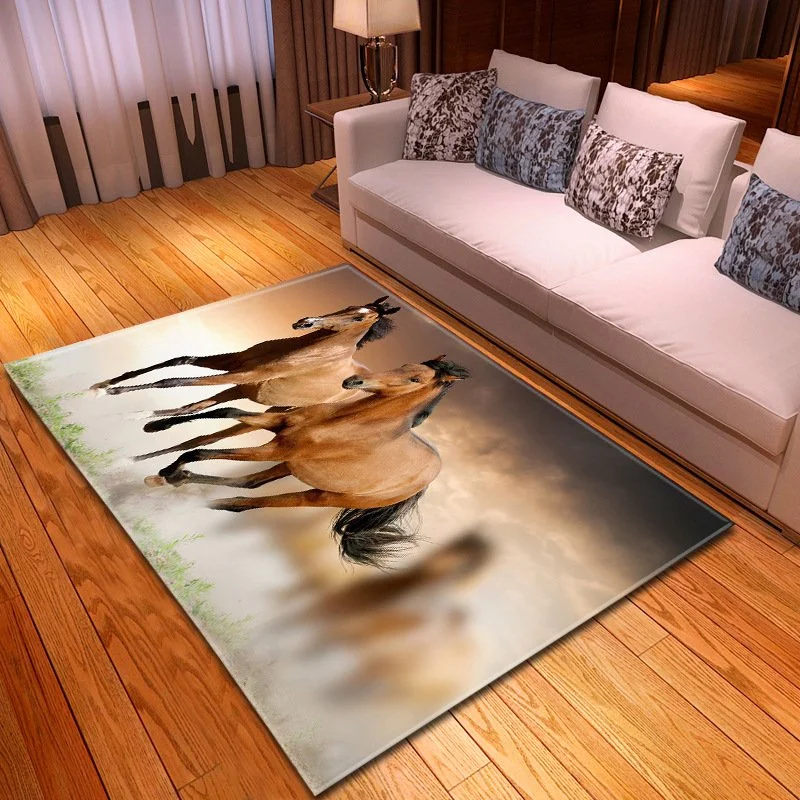 Cross-border Goods Explosion Animal Big Carpet Home Decoration to Map Custom Direct Sales Love Mat Non-slip Ma