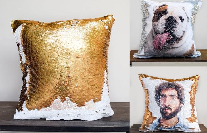 Custimo Personalisiertes Foto Haustier-pailletten-kissen