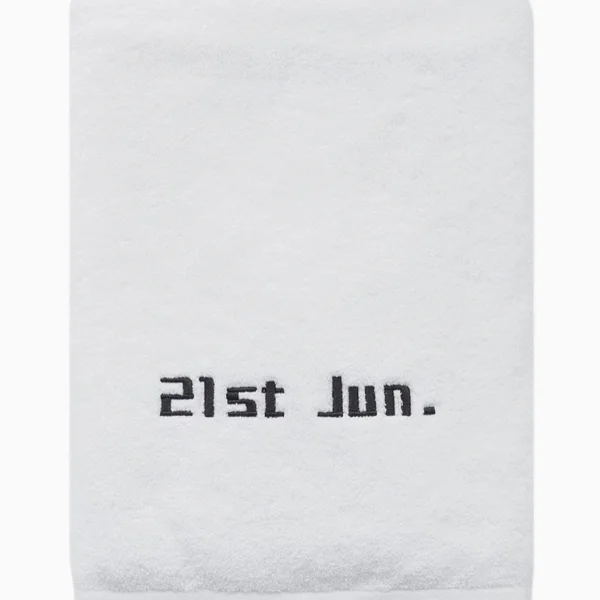 Customized Date Bath Towel, Birthday Embroidery