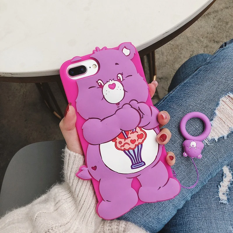 Cute Cartoon Rainbow Bear Mobile Phone Case