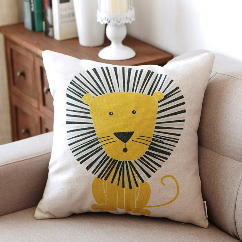 Cute Cotton and Linen Cloth Art Throw Pillow Cushion Pillowcase