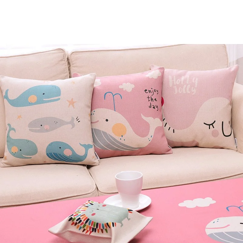 Cute Cotton and Linen Cloth Art Throw Pillow Cushion Pillowcase