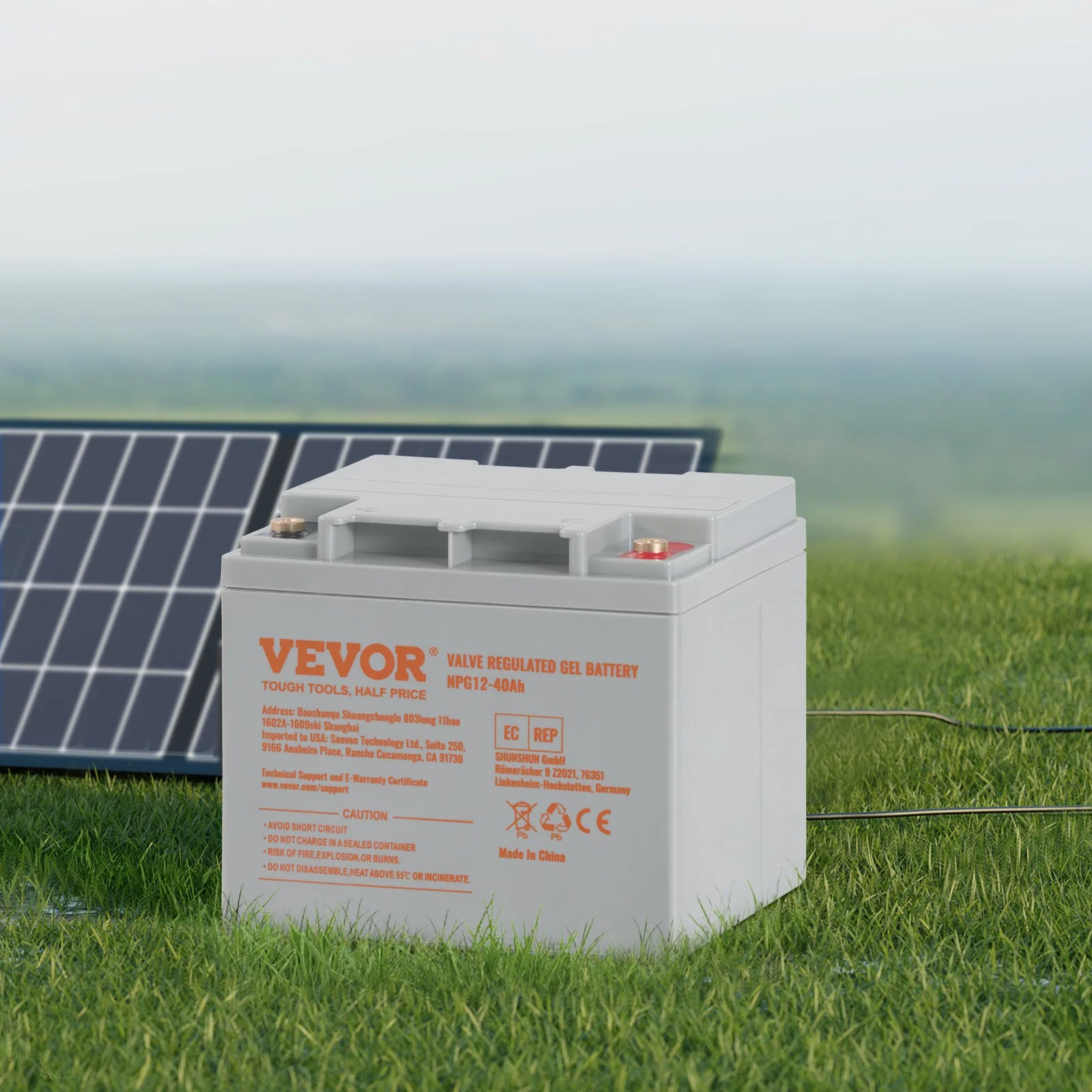 12V 40Ah AGM Deep Cycle Marine Battery – Heavy‑Duty Rechargeable Power for Scooters, Wheelchairs, E‑Bikes