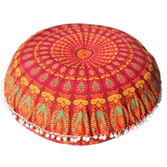 Digital Feather Round Pillowcase