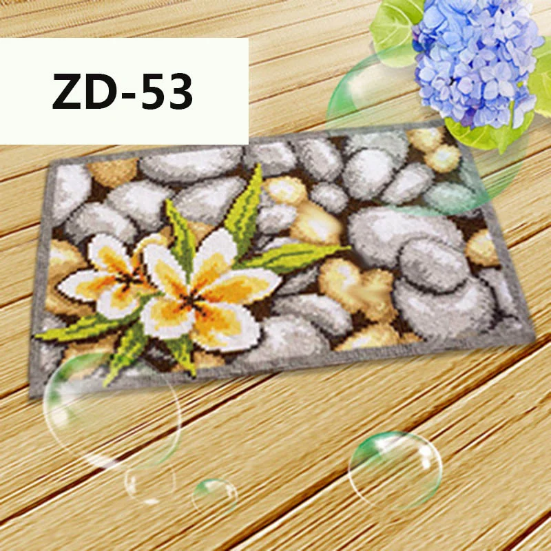 Diy Latch Hook Kit Carpet Rug Making Kit 50 X 30cm for Beginners