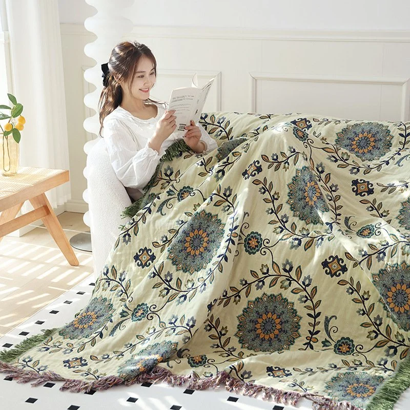Double-sided Available Pure Cotton Gauze Towel Blanket