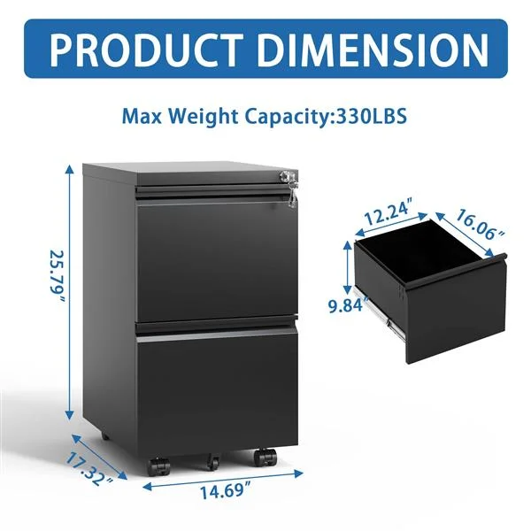 Drawer Metal Mobile Filing Cabinet