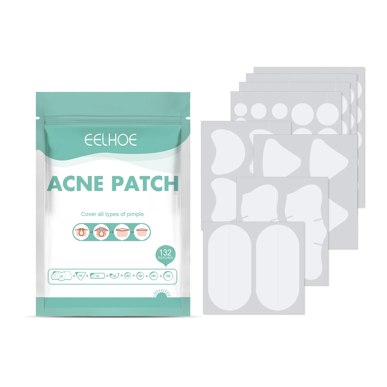 EELHOE Acne Relief Mask Patch - Gentle Tea Tree & Calendula Oil Treatment