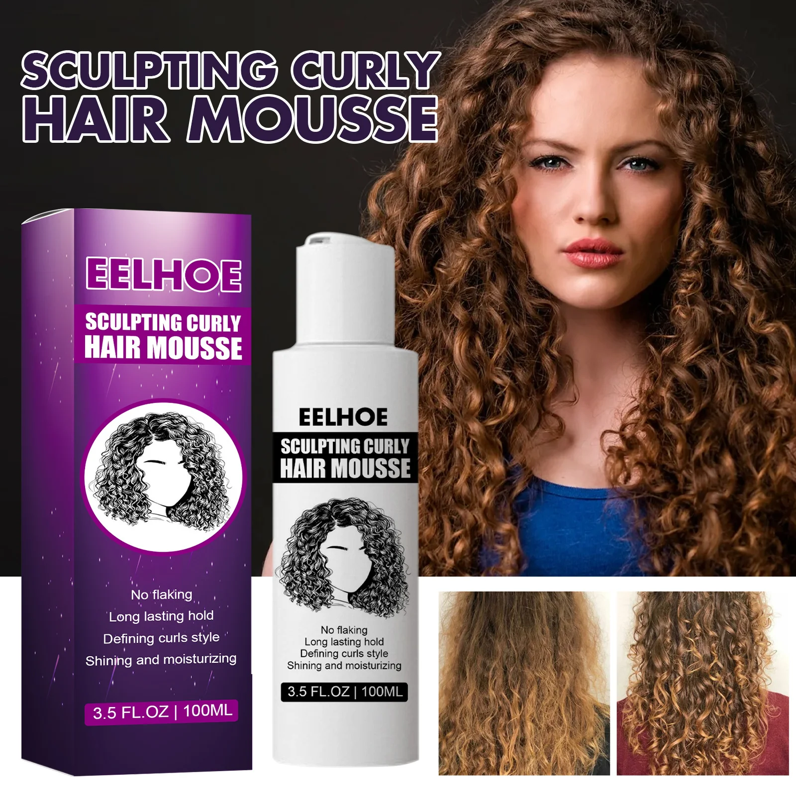 Curl Shaping Elastic Element - Fluffy Styling Tool for Wet Hair