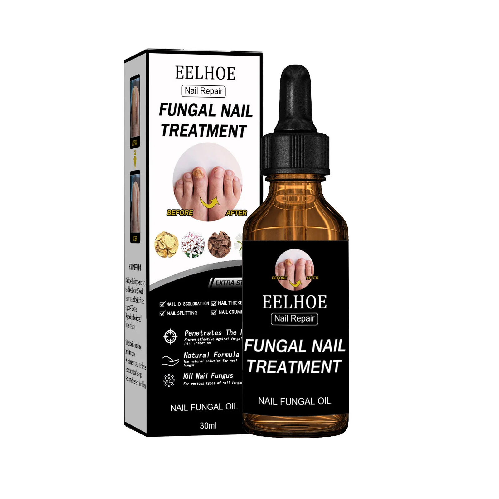 Nail Repair Solution with Golden Larch Bark and Serpentine for Thick Nails and Dead Skin Care Liquid