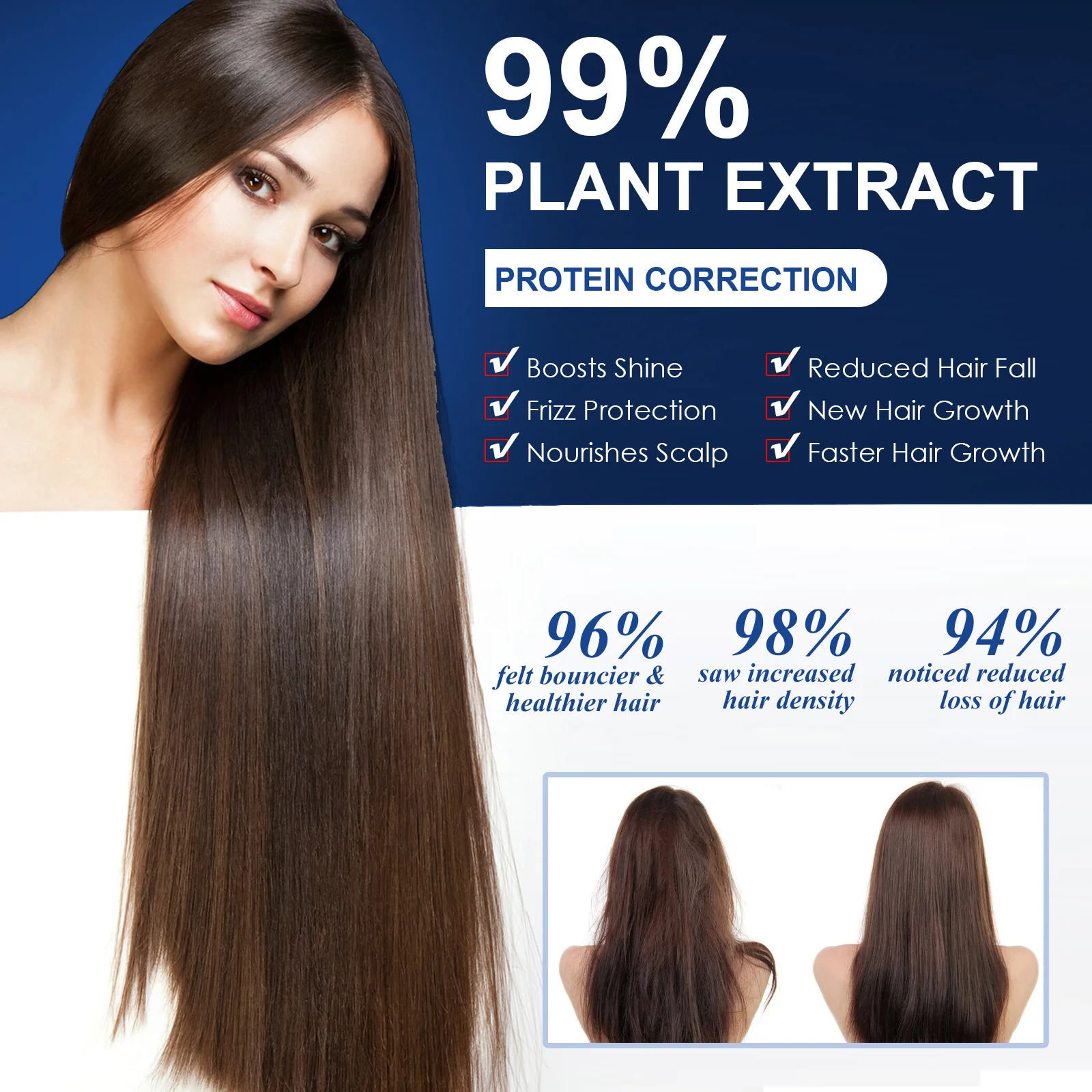 Protein Hair Straightening Cream with Coconut Oil and Hyaluronic Acid for Frizz Control and Smoothing