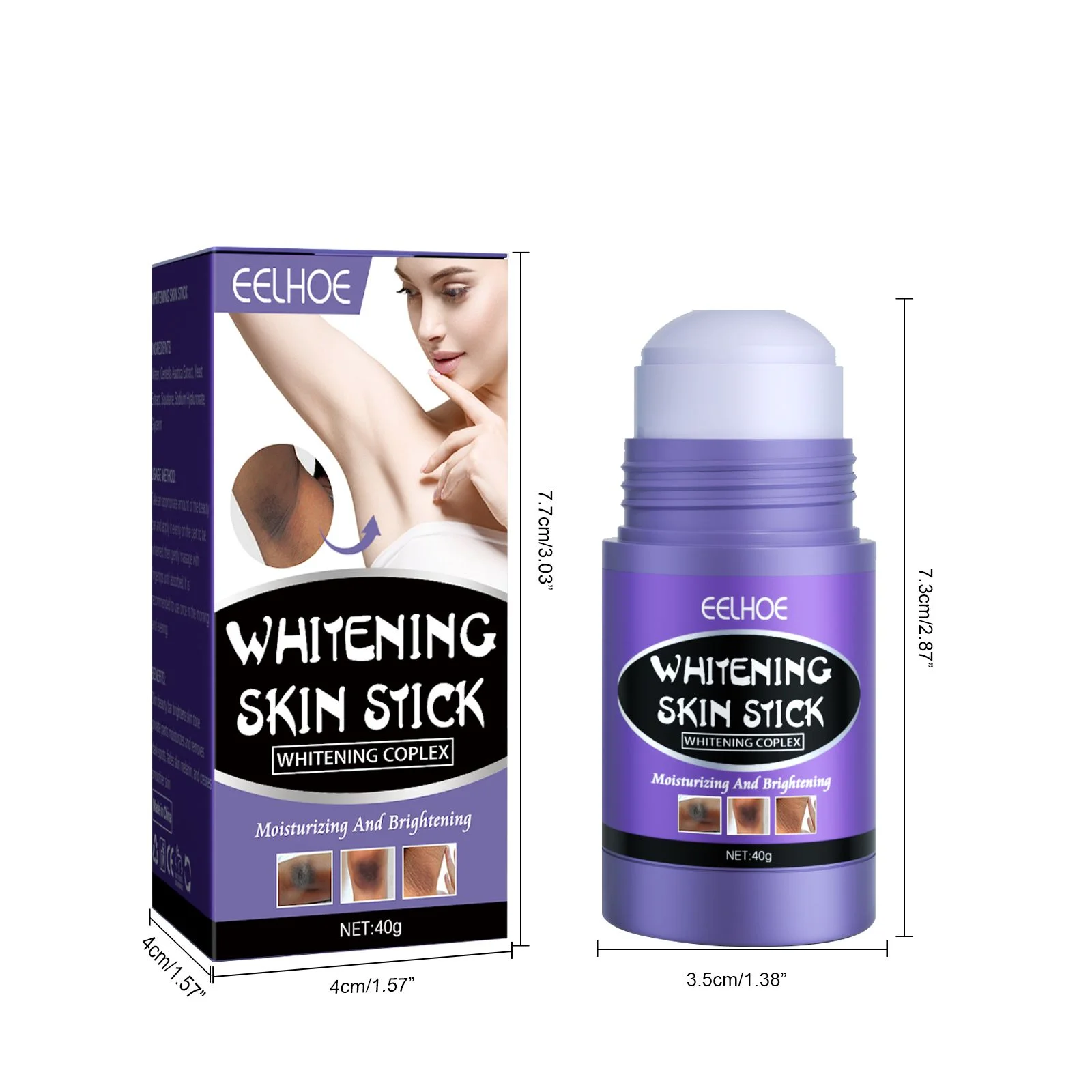Skin beauty stick with brightening formula for even skin tone