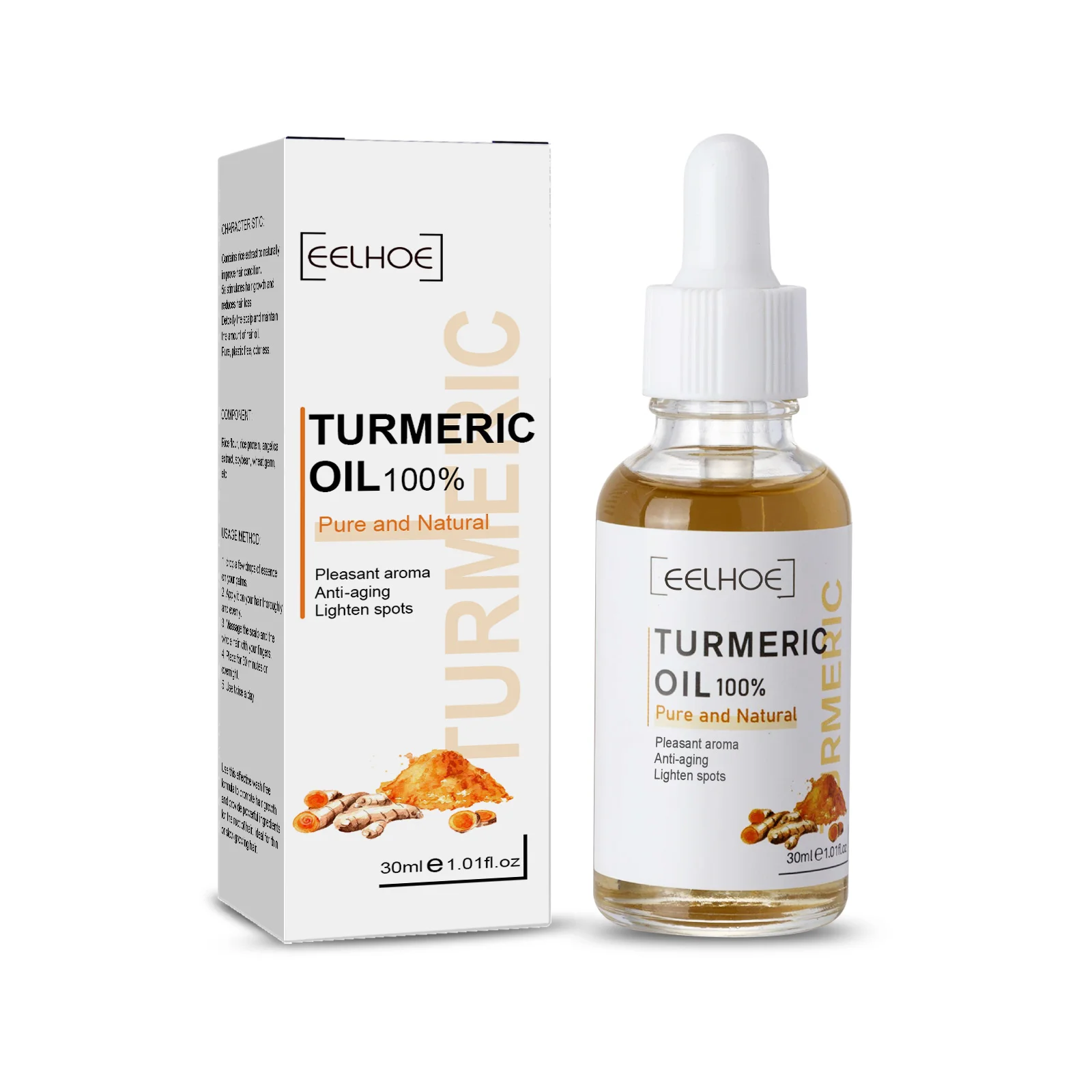 Turmeric bright golden serum for dark spot correction and skin hydration