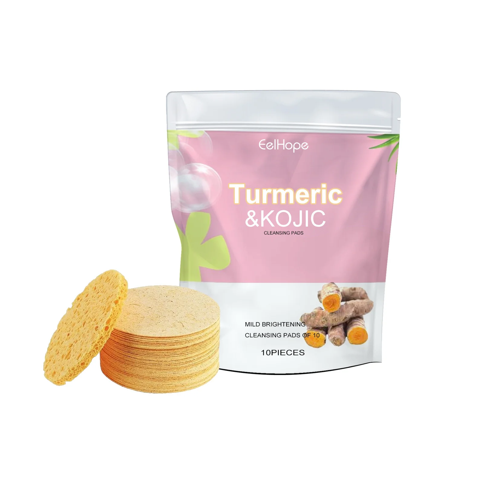 Turmeric Yellow Facial Cleansing Pad - Gentle Acne Reducing Skincare Sponge
