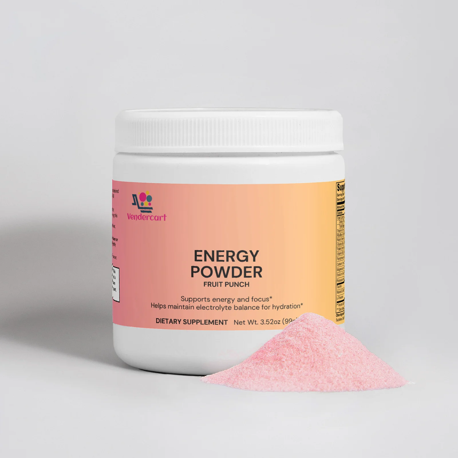 Energy Powder - Sugar-Free Caffeine & L-Theanine Supplement for Sustained Focus