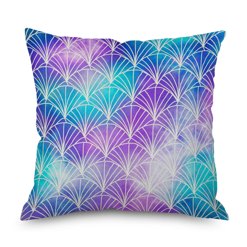 European and American Geometric Print Linen Pillowcase
