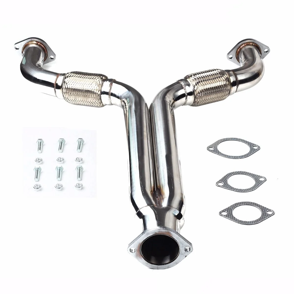High‑performance stainless steel exhaust downpipe for 2003‑2009 350Z & Infiniti G35