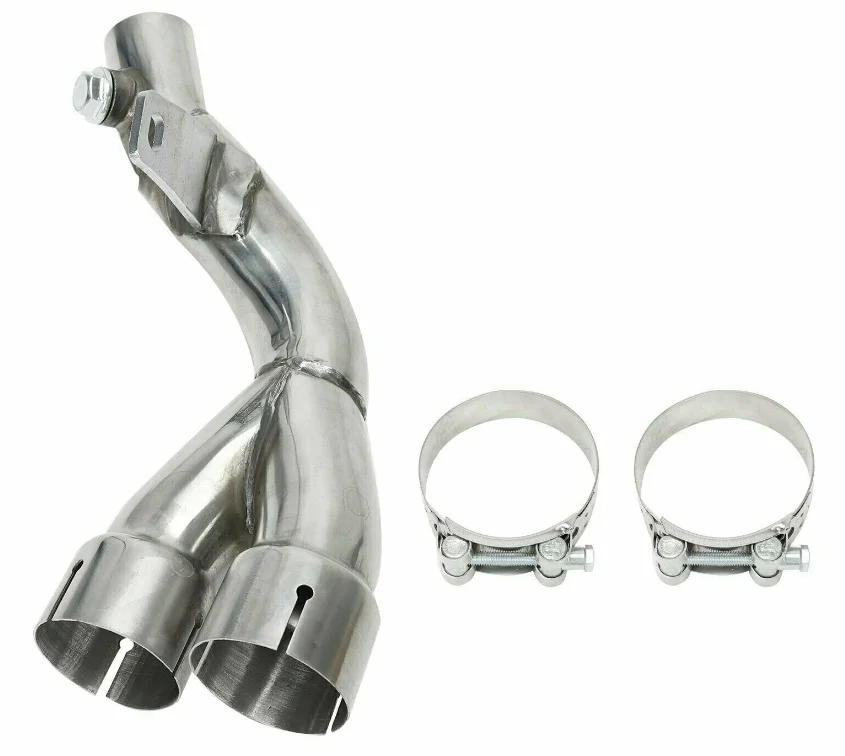 Stainless steel exhaust downpipe for Yamaha YZF‑R6/Y‑R600 2006‑2020 – mandrel‑bent, TIG‑welded, easy install