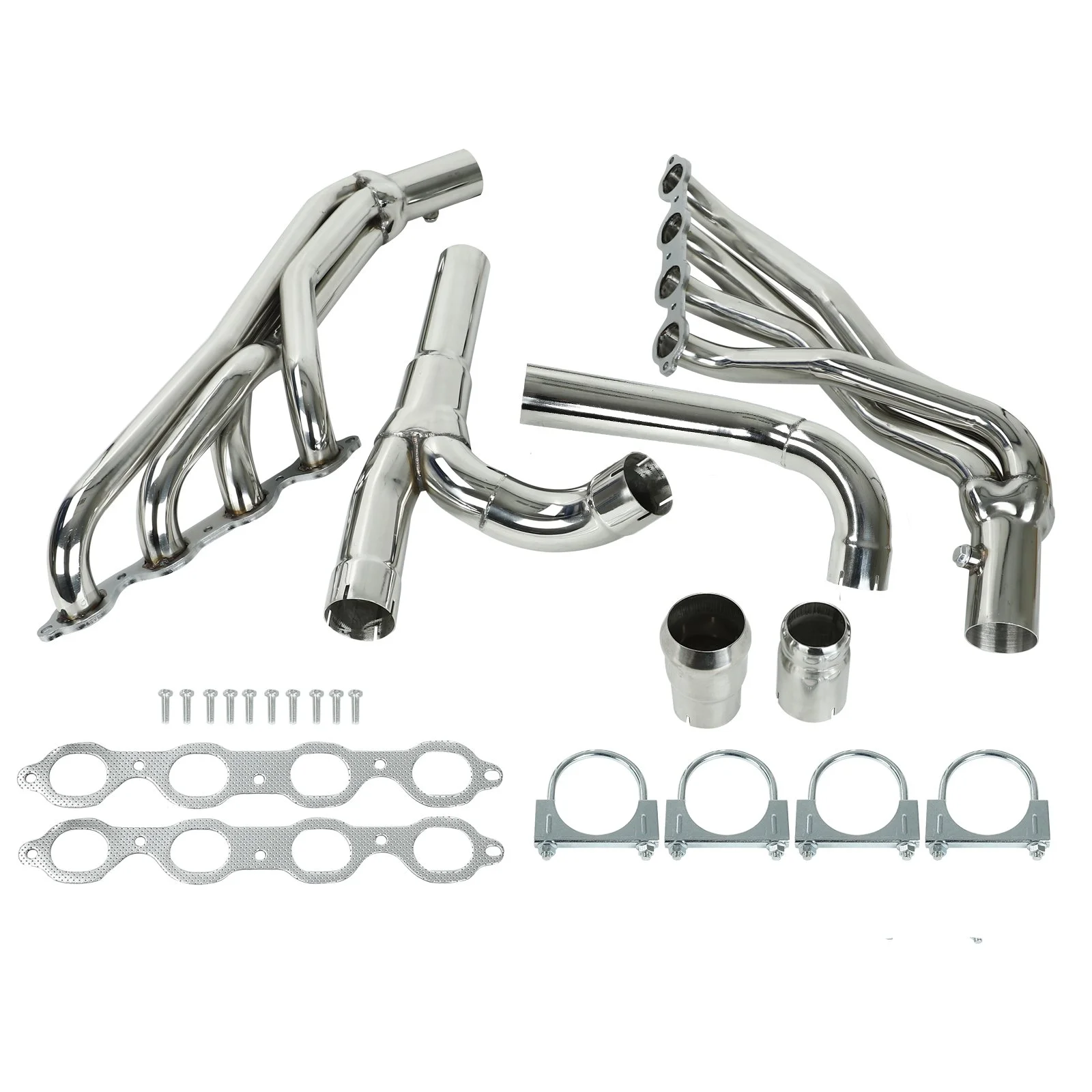 Exhaust Headers W/Y Pipe Fits 2014-2017 Chevy GMC 5.3L 6.2L Trucks