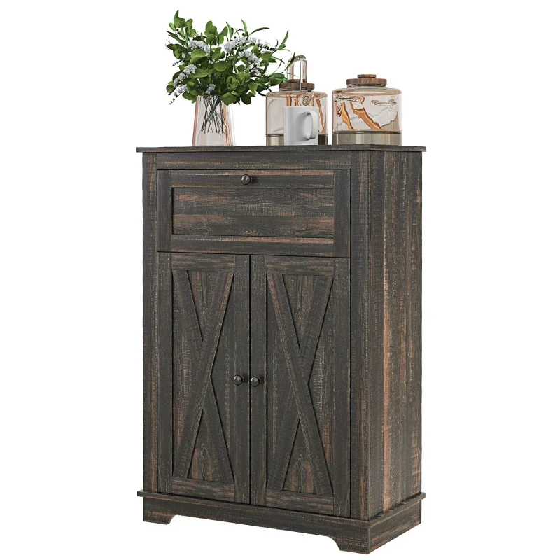 Farmhouse Sideboard Storage Cabinet with Doors and Drawer for Kitchen, Living Room