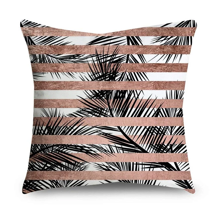 Fashion Black Gold Element Rose Gold Polyester Pillowcase