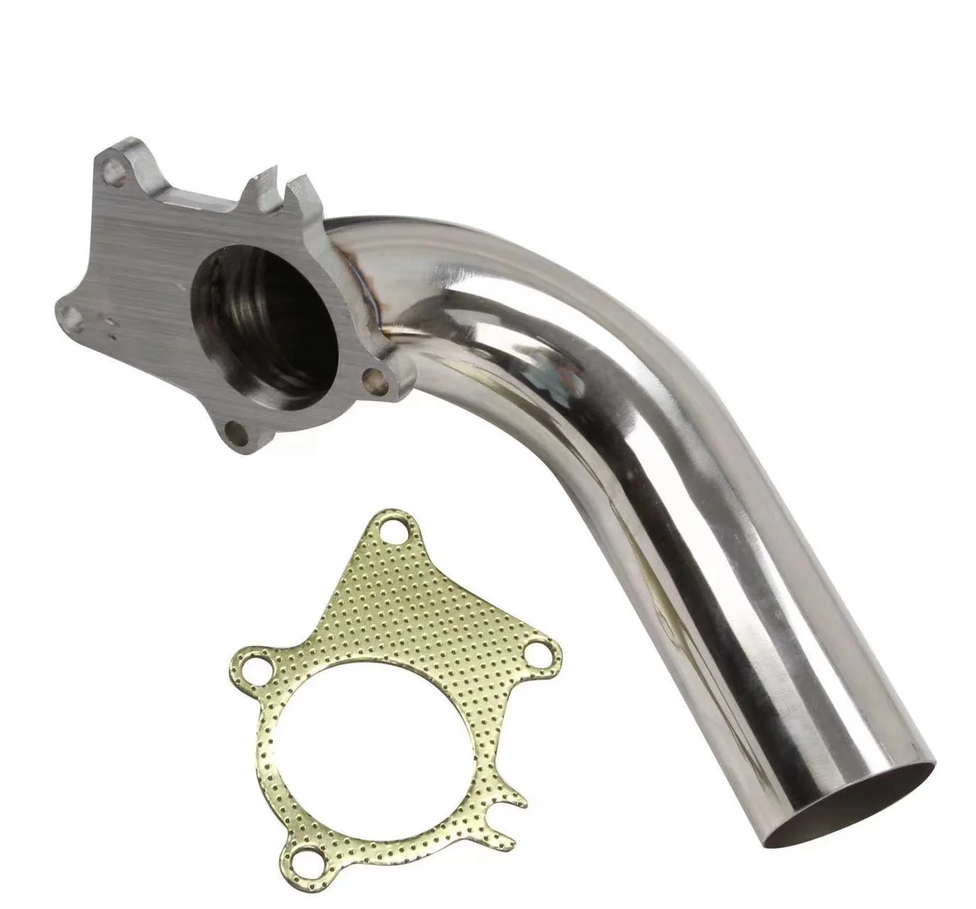 Fit For Universal Exhaust Downpipe 2.5' T3/T4 5‑Bolt Stainless Steel Engine Part