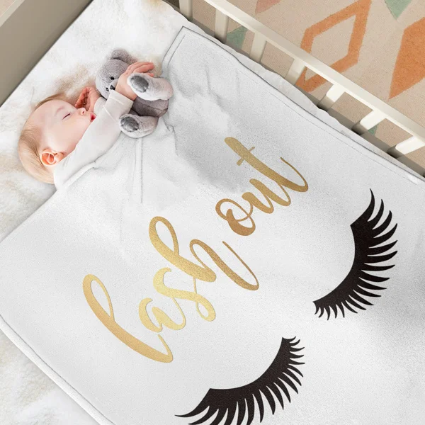 Flannel Fuzzy Blanket Long Eyelashes 150x200cm