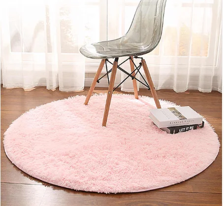 Fluffy Round Rug Carpets for Living Room Decor Faux Fur Carpet Kids Room Long Plush Rugs for Bedroom Shaggy Area Rug Modern Mat