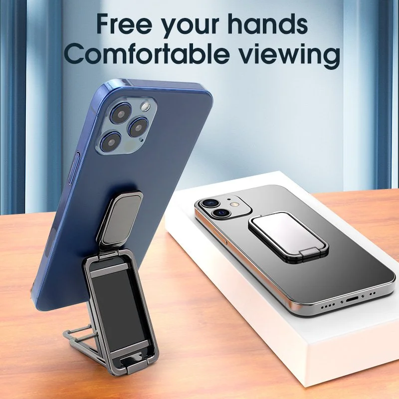 Foldable Mobile Phone Holder Ring Buckle Retractable Desktop Cellphone Stand Car Magnetic Bracket Office Acces