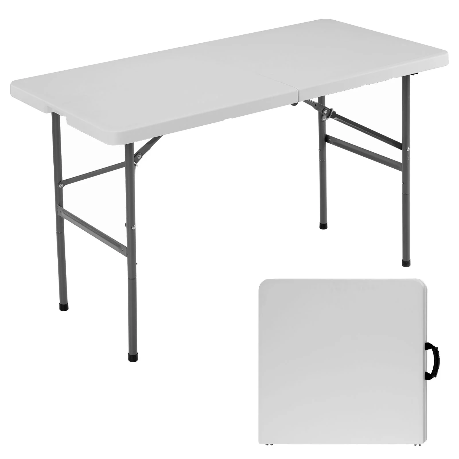 Folding Table Outdoor Indoor Heavy Duty Portable Table with Carrying Handle for Camping Picnic Party