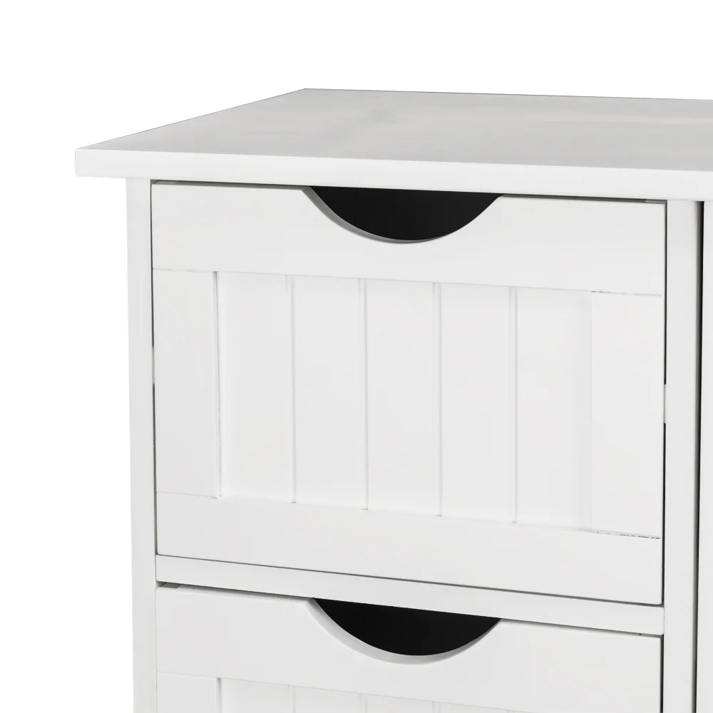 Four Drawer Single Door Bathroom Storage Cabinet
