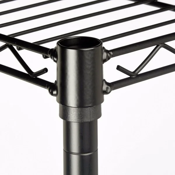Four Layer - Metal Storage Rack Without Wheels, Black Spray Painted