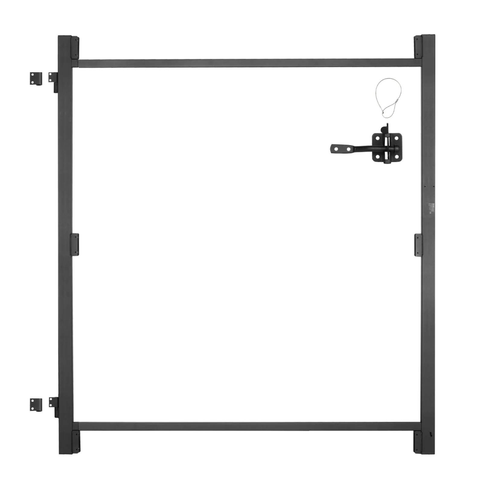 Gate Building Kit, Fits 36 to 60 in Wide Openings, Up From 6 to 7 Ft High Fence, Adjustable Gate Building Kit, Anti Sag Full Gate Frame Kit with Latch Lock and Screws, for Wooden Fence, Iron