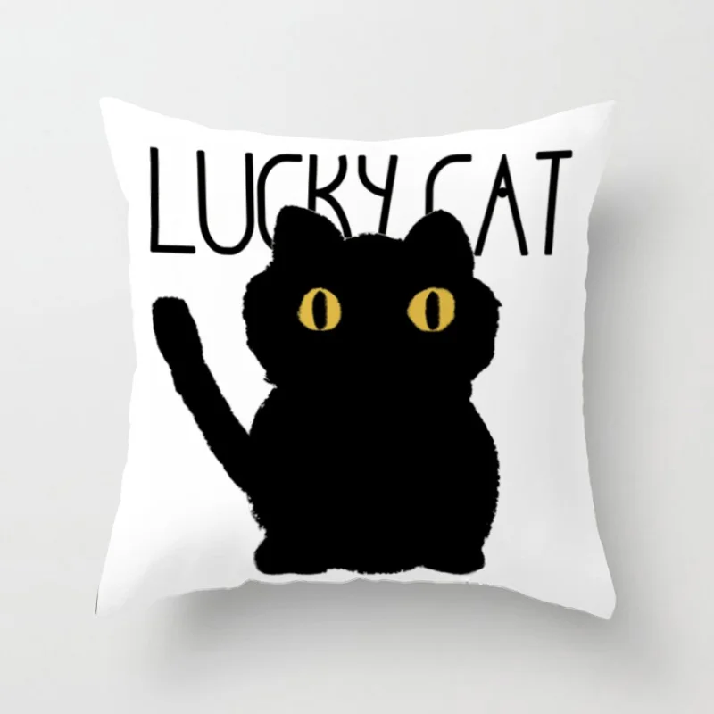 Geometric English Letter Simple and Light Luxury Waist Cushion Pillowcase
