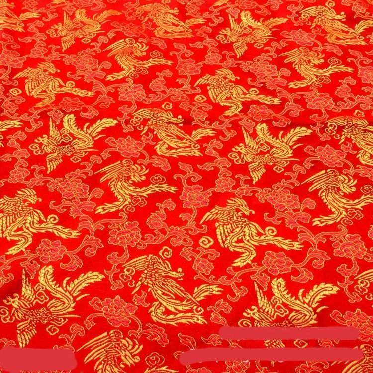Gift Packaging Box with Festive Red Phoenix Calico