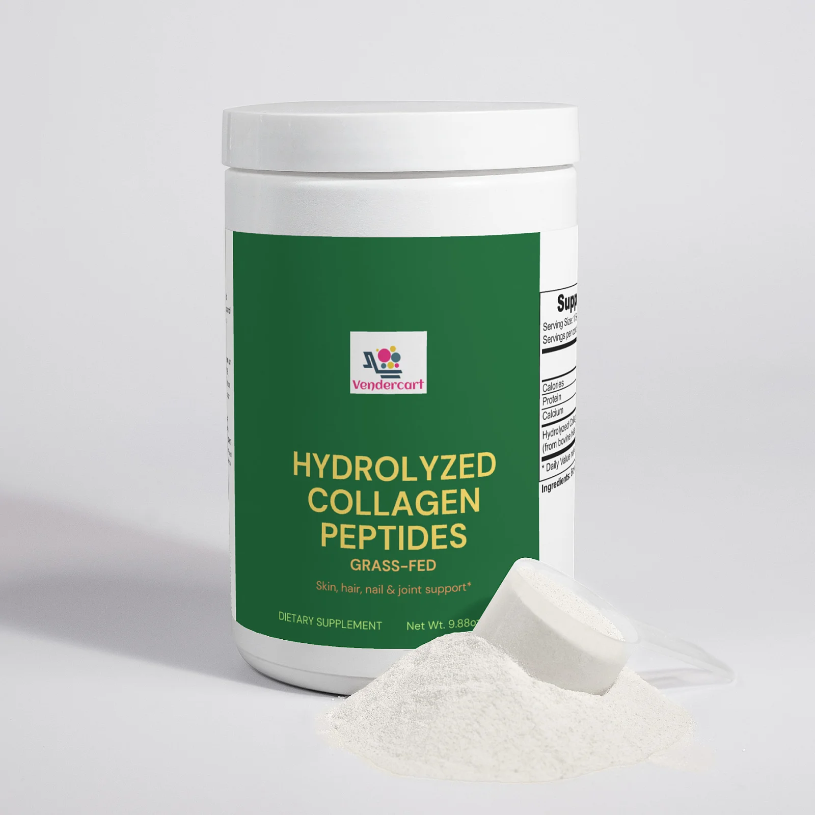 Grass-Fed Hydrolyzed Collagen Peptides Powder for Skin, Hair, Nails & Joint Health - Rich in Amino Acids