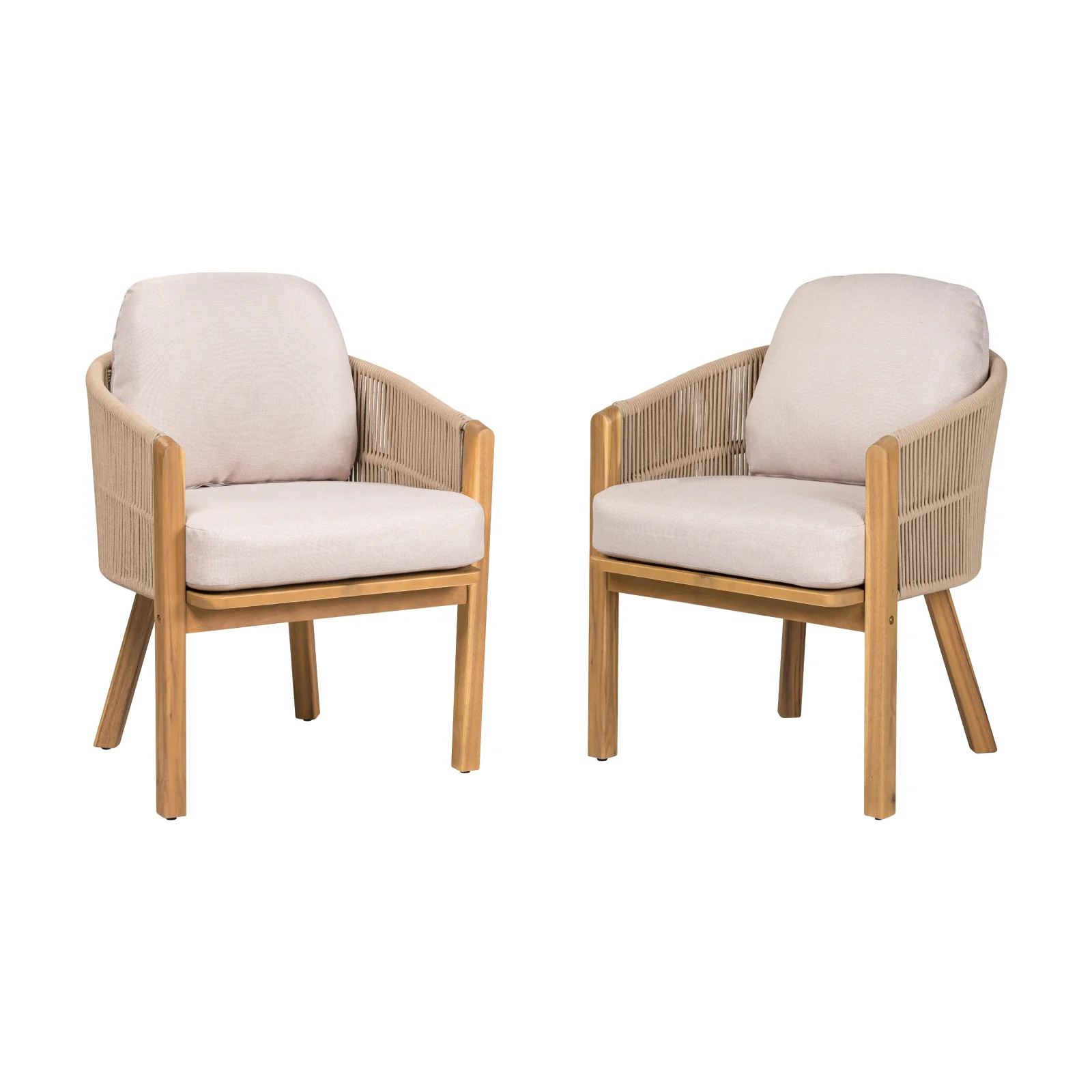 Grotta Outdoor Dining Arm Chair Set of 2