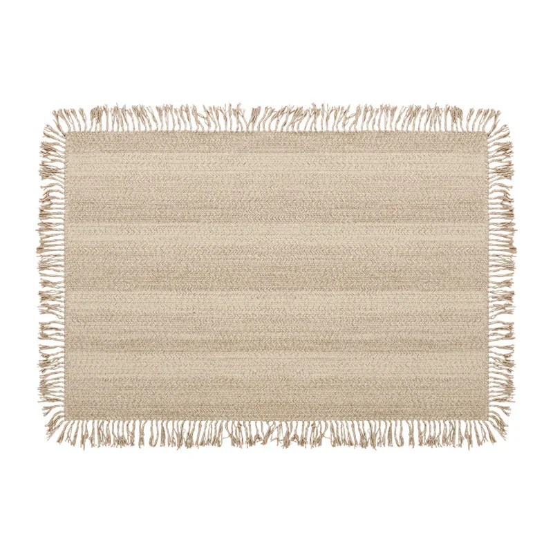Handmade Natural Wool Living Room Milk White Modern Simple and Light Luxury Home Bedroom Bedside Calligraphy Carpet