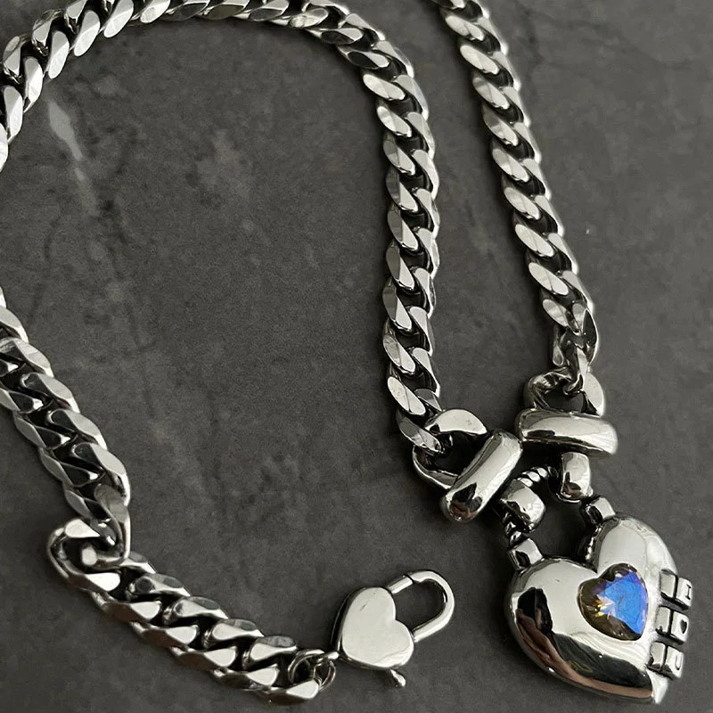 Geometric Thai Silver Plated Necklace with Water‑Wave Chain, Adjustable 21‑50 cm