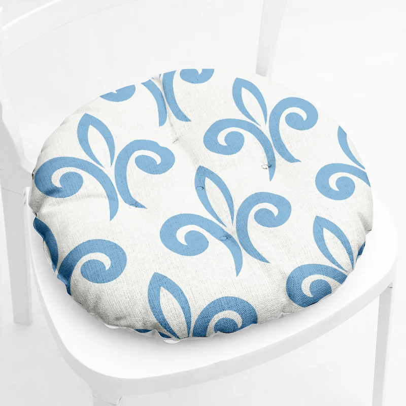 Home Round Square Chair Cushion Cotton Linen