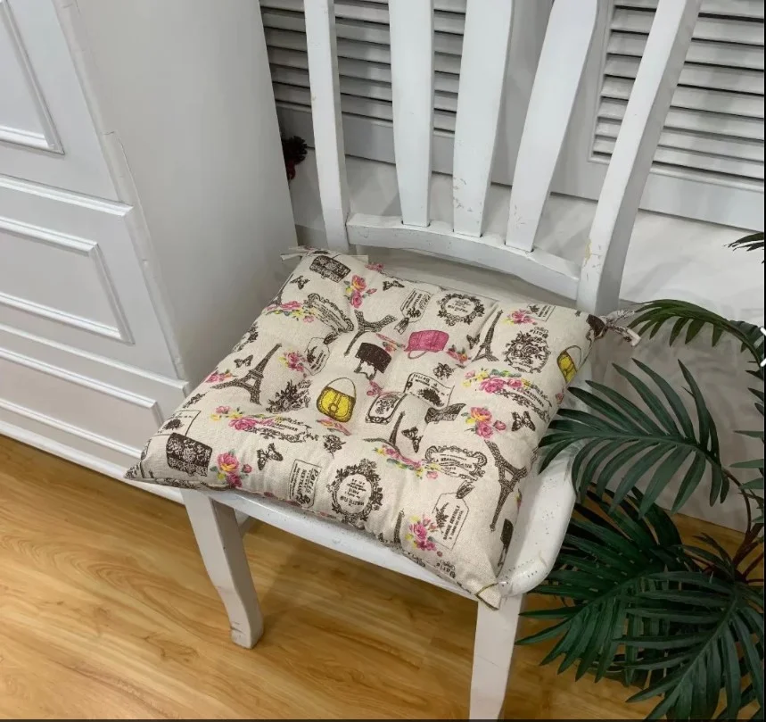 Home Thickened Seat Cushion with Non-slip Straps