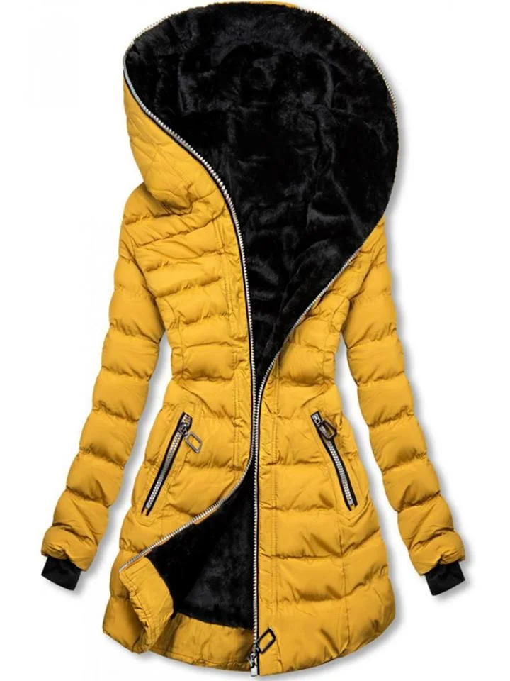 Hooded Long-sleeved Warm and Velvet Cotton Jacket