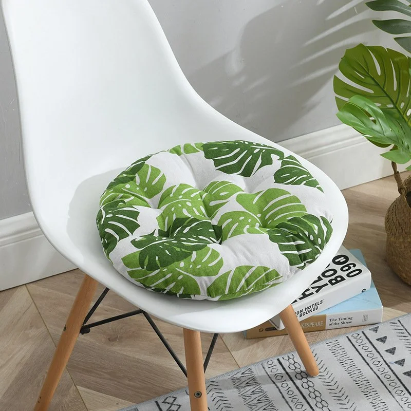 Hot Sale in Autumn and Winter Thick Cotton and Linen Round Cushion Nordic Home Chair Cushion Office Student Ta