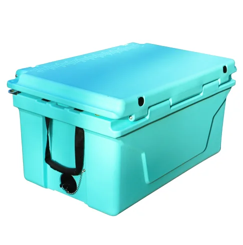 Hot Selling Blue Color 65qt Outdoor Cooler Fish Ice Chest Box Popular Camping Cooler Box