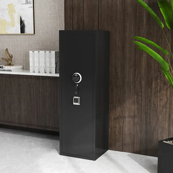 Metal Fingerprint Electronic Safe with Detachable Partition – Black, 13.8"x11.8"x57