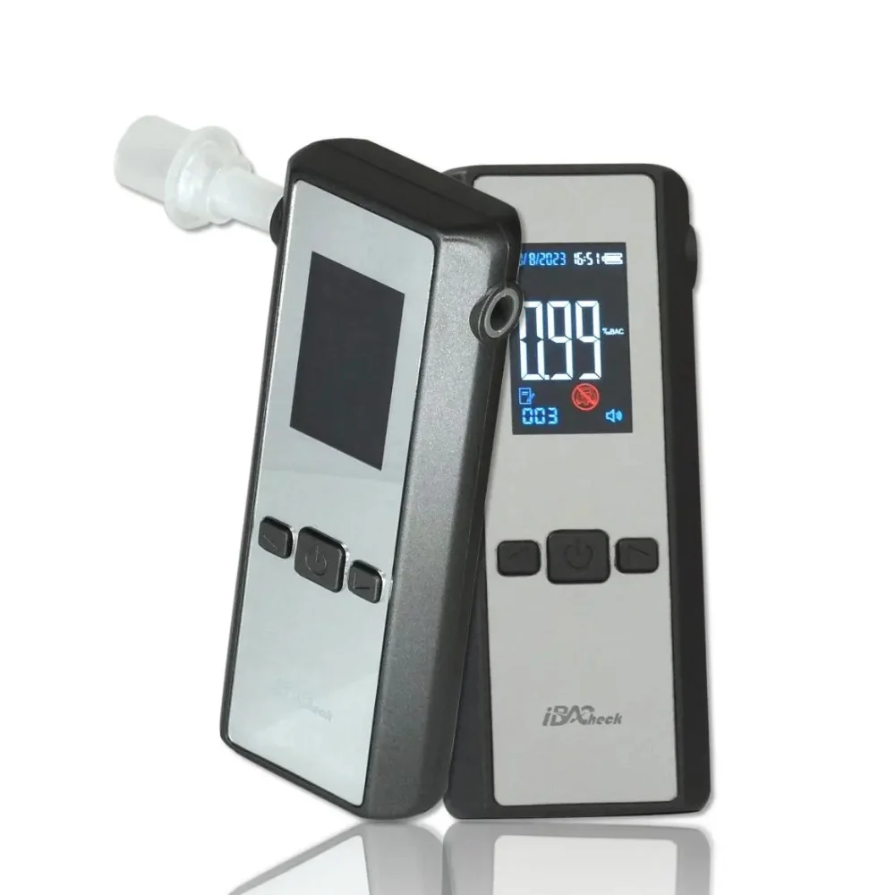 Rechargeable Breath Alcohol Tester with 3‑Color LCD, Automatic Cleaning & Flow Monitoring