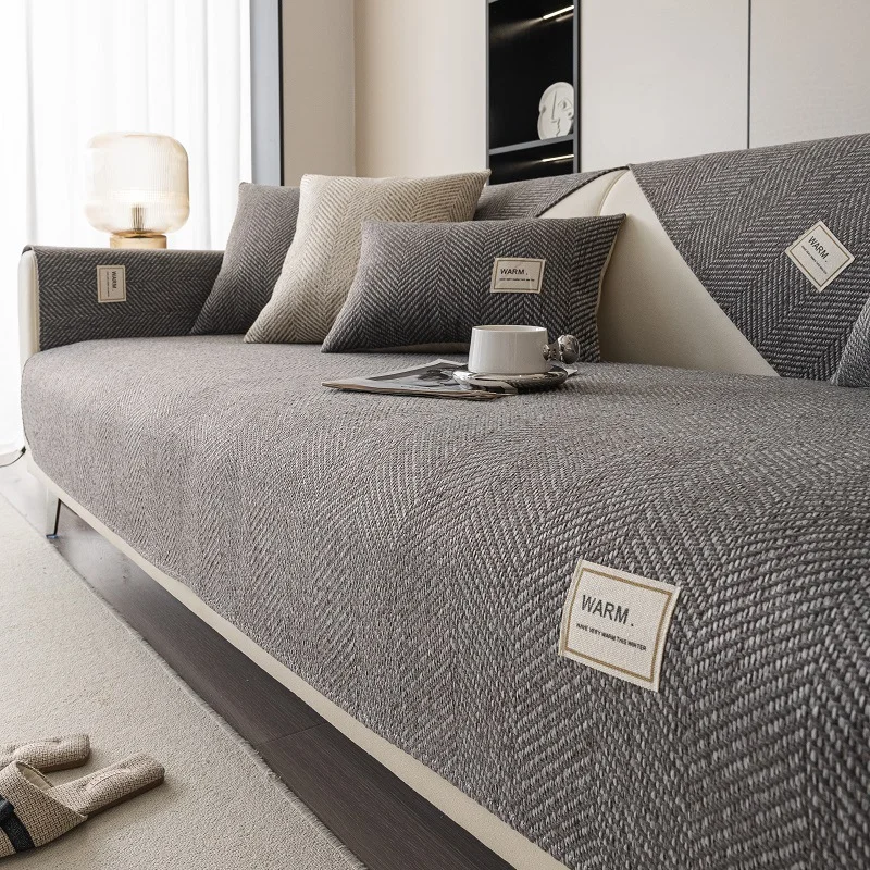 Imitation Cotton and Linen Four Seasons Universal Non-slip Sofa Cover