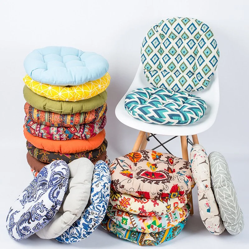 Japanese Style Cotton and Linen Thickened Home Cushion